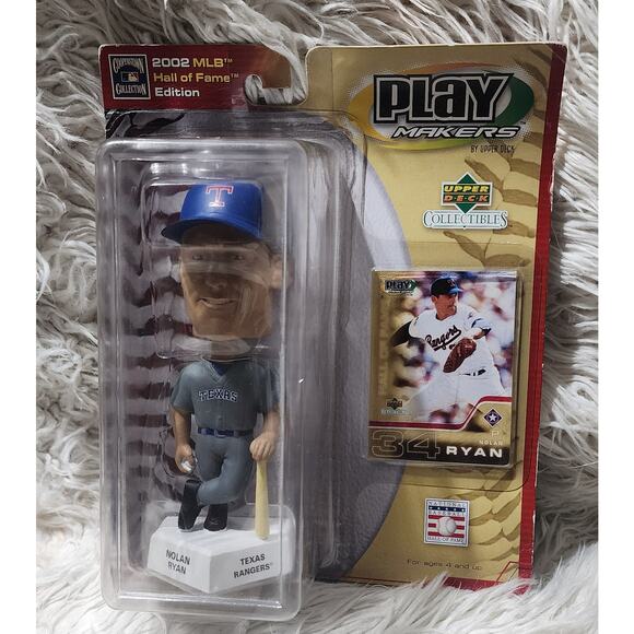 UPPER DECK PLAY MAKERS NOLAN RYAN BOBBLE HEAD BASEBALL, Texas Rangers.. - Picture 5 of 6